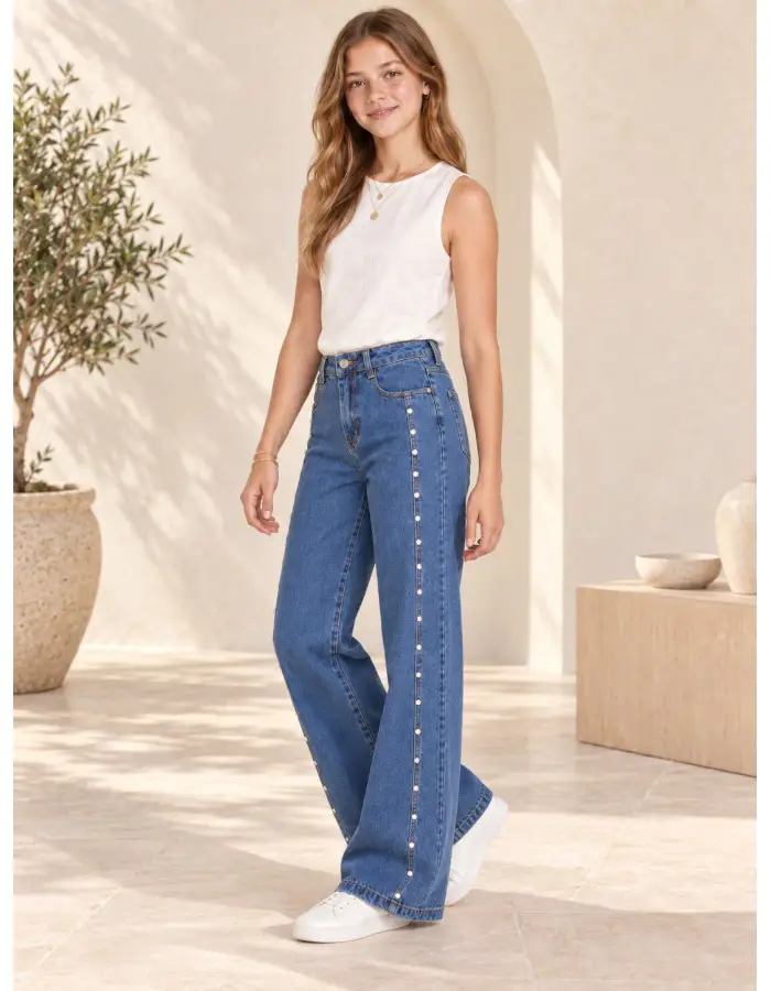 CALCA JEANS FEMININA WILD TACHAS